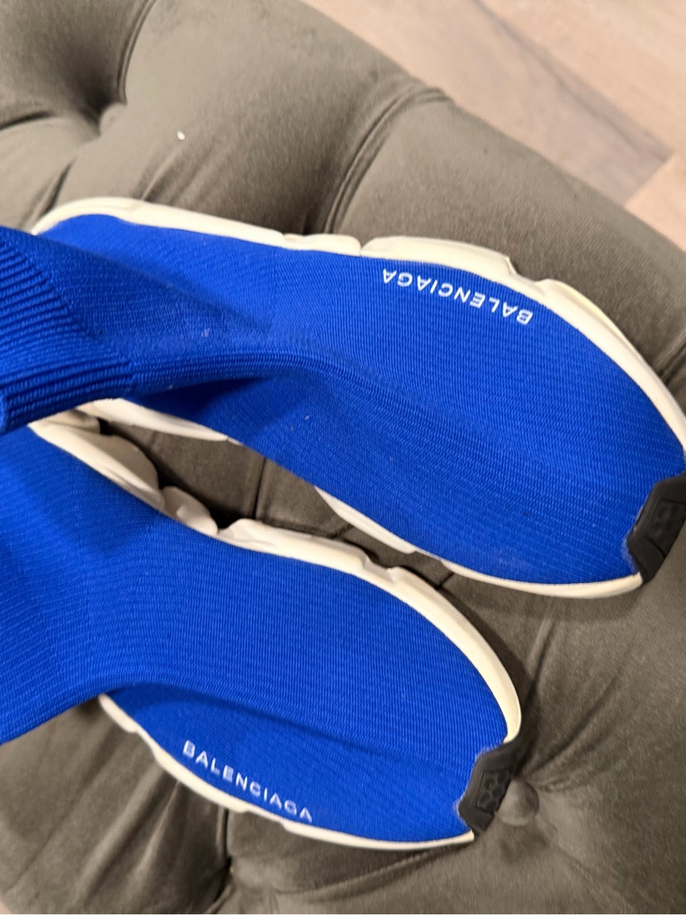 Balenciaga Speed Trainer Sock Sneakers in Bright Blue